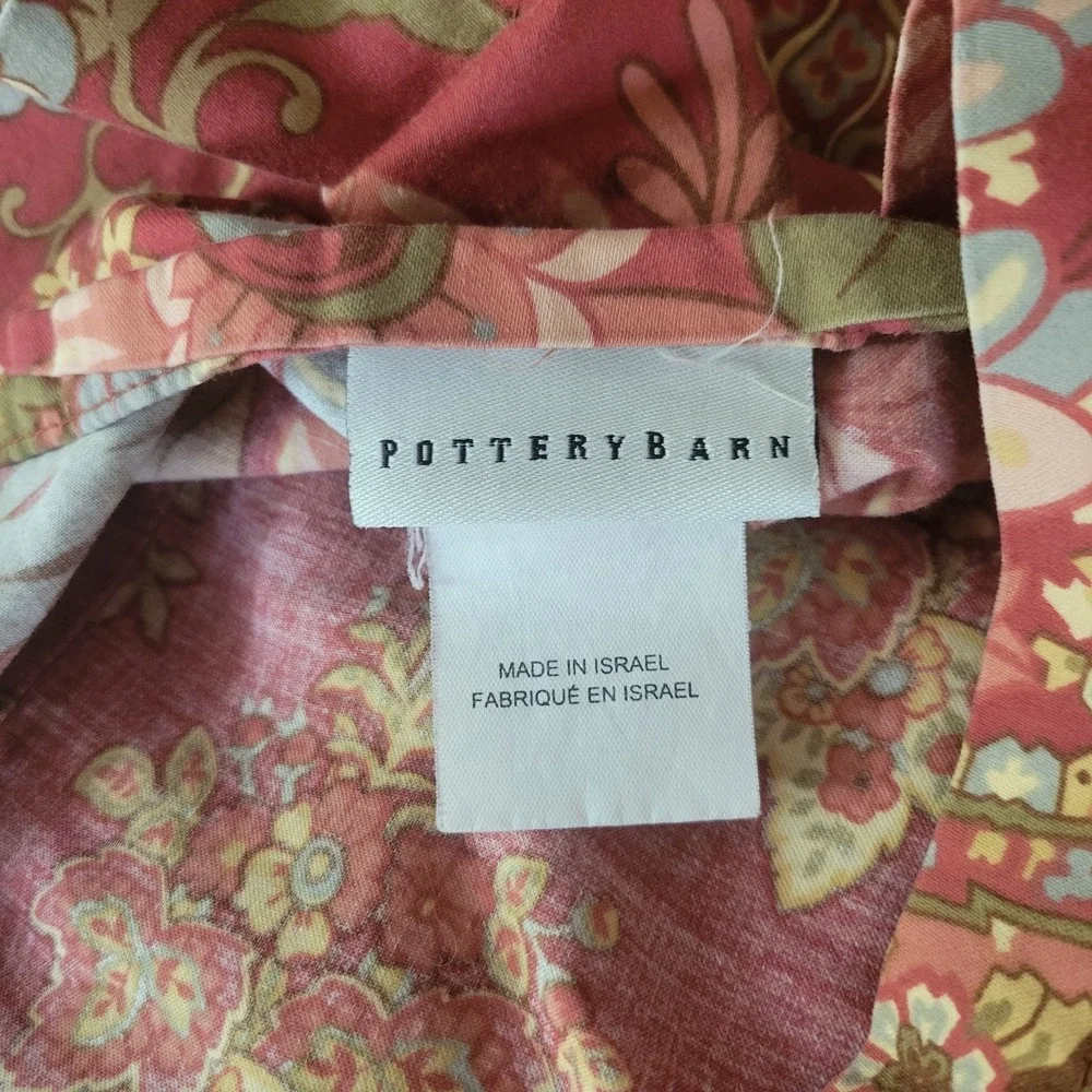 Pottery Barn Clara Palampore Full Queen Duvet Cover/ Shams Set Red Rust Paisley
